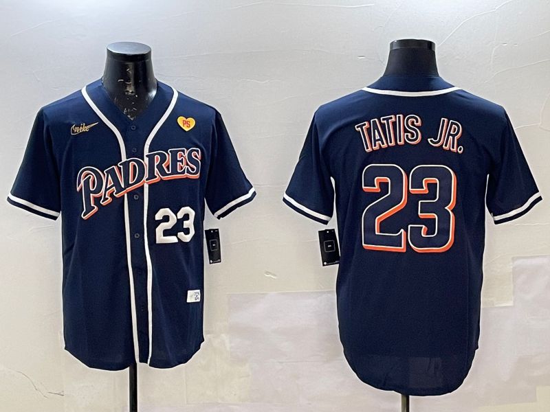 Men San Diego Padres #23 Tatis jr Blue Throwback Game 2025 Nike MLB Jersey style 7
